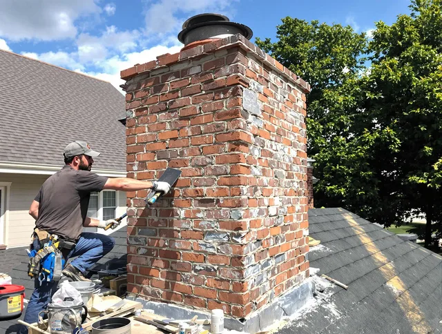 Completed chimney rebuild by Tolland Chimney Sweep in Tolland, CT