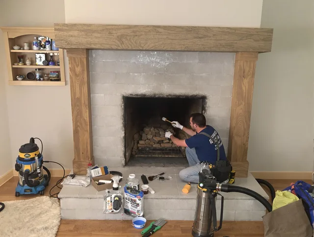 Detailed creosote removal process by Tolland Chimney Sweep in Tolland, CT