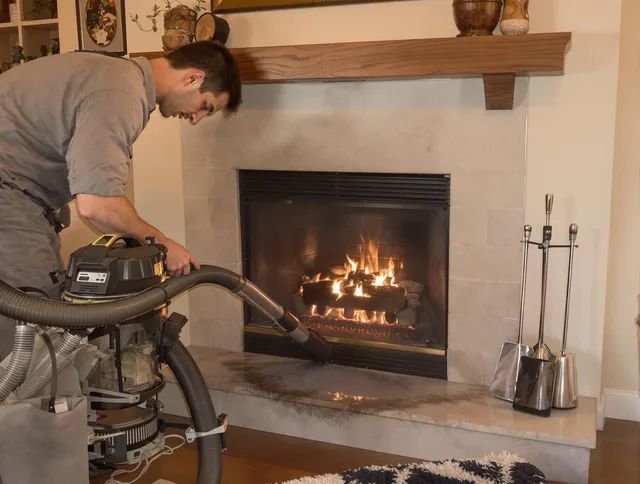 Routine fireplace upkeep by Tolland Chimney Sweep in Tolland, CT