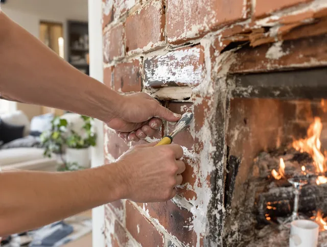 Routine fireplace repair by Tolland Chimney Sweep in Tolland, CT