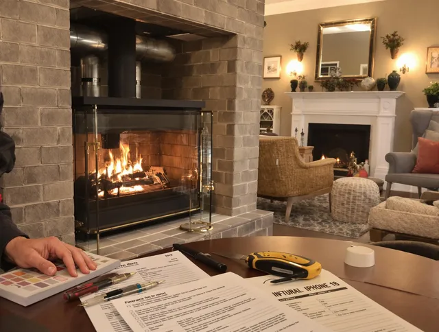 Tolland Chimney Sweep verifying fireplace safety measures in Tolland, CT
